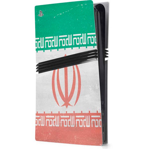 Iran Flag Distressed PS5 Pro Console Skin